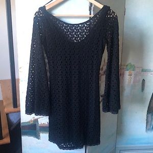 Free People bodycon wide sleeve dress